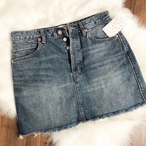 Free People Denim Mini Skirt